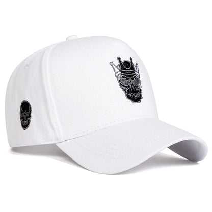 Unisex Skull Wearing A Crown Embroidery Baseball Caps