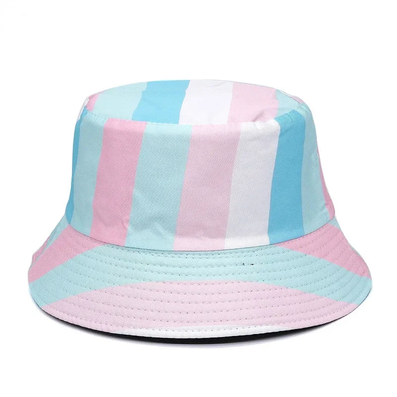 Panama Bucket Hats Animal Letter Print Fisherman Hat For Women Men