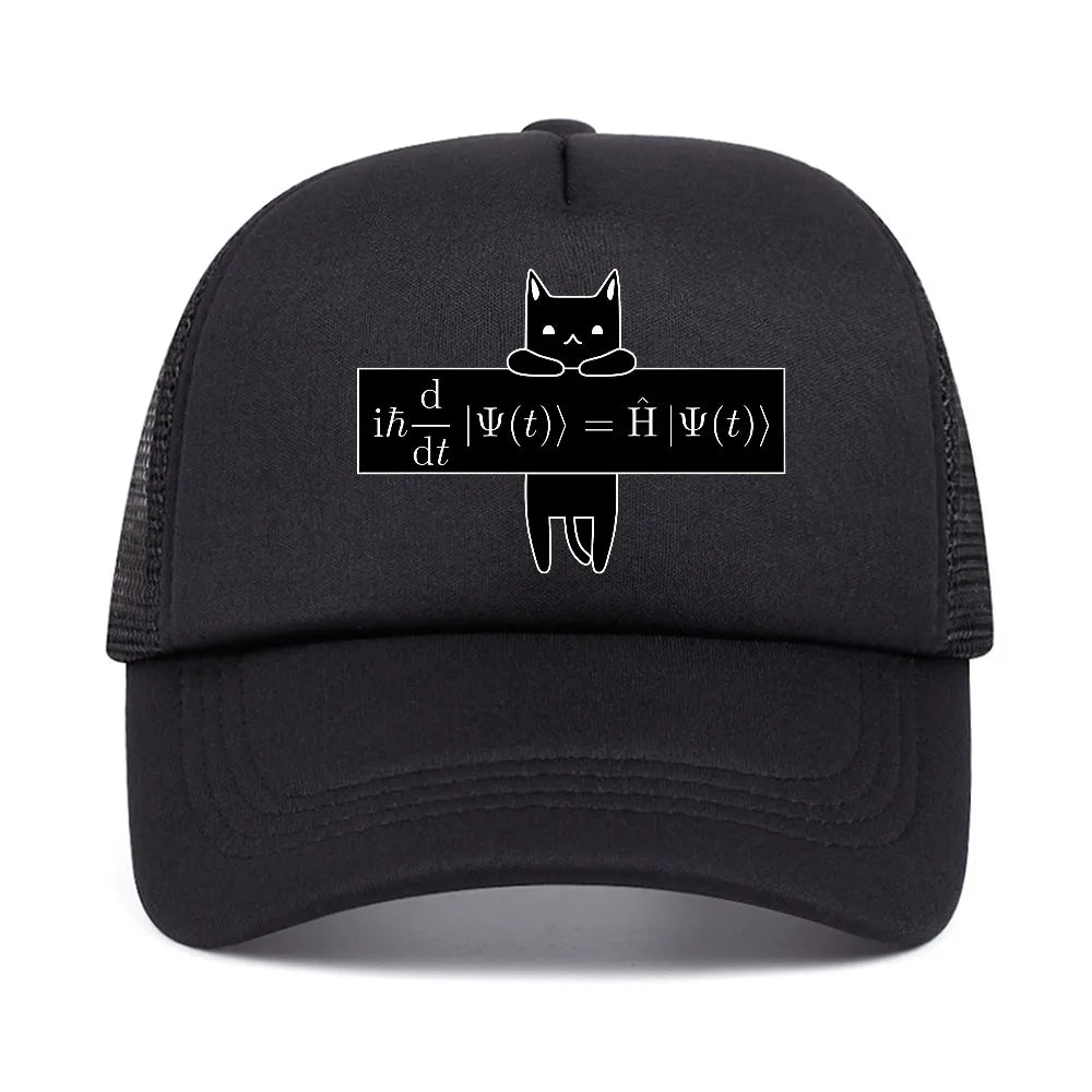 Quantum Mechanics Cat Baseball Cap