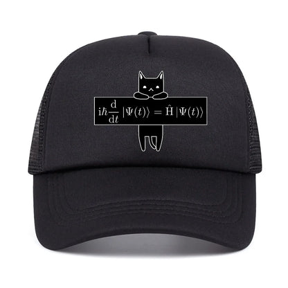 Quantum Mechanics Cat Baseball Cap