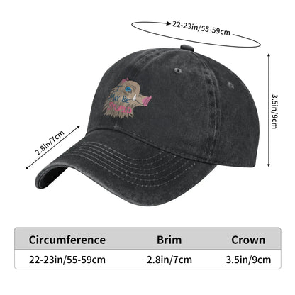 King Of The Mountain Baseball Caps Vintage Washed Inosuke Demon Slayer