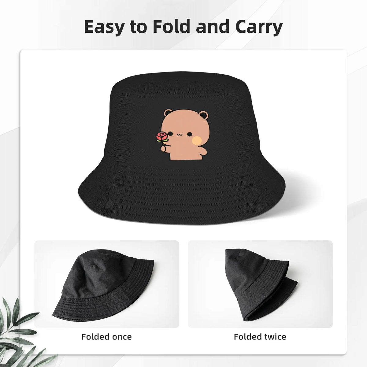 Bucket Hat Panda Bear Couple Anime Cartoon Bubu And Dudu