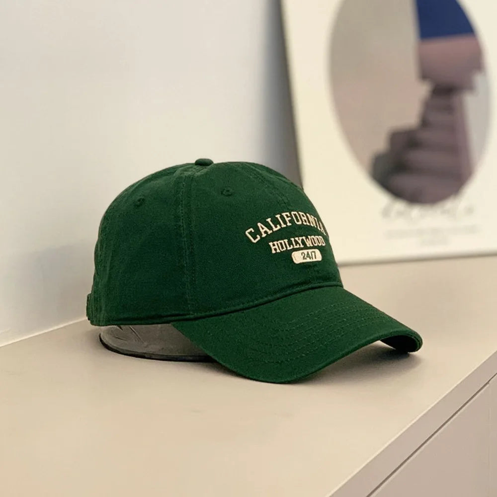 Korean INS Letter Embroidered Cotton Baseball Cap