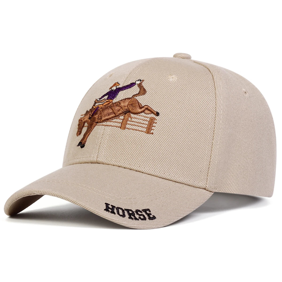 Unisex HORSE Riding Embroidery Baseball Caps