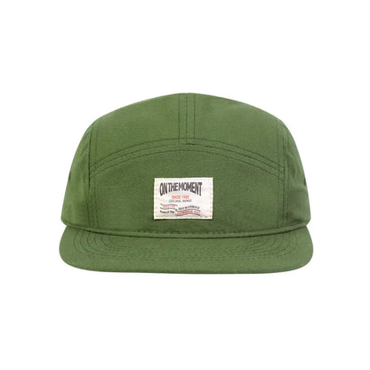 New ON THE MOMENT Cotton 5 Panel Baseball Cap Snapback Caps