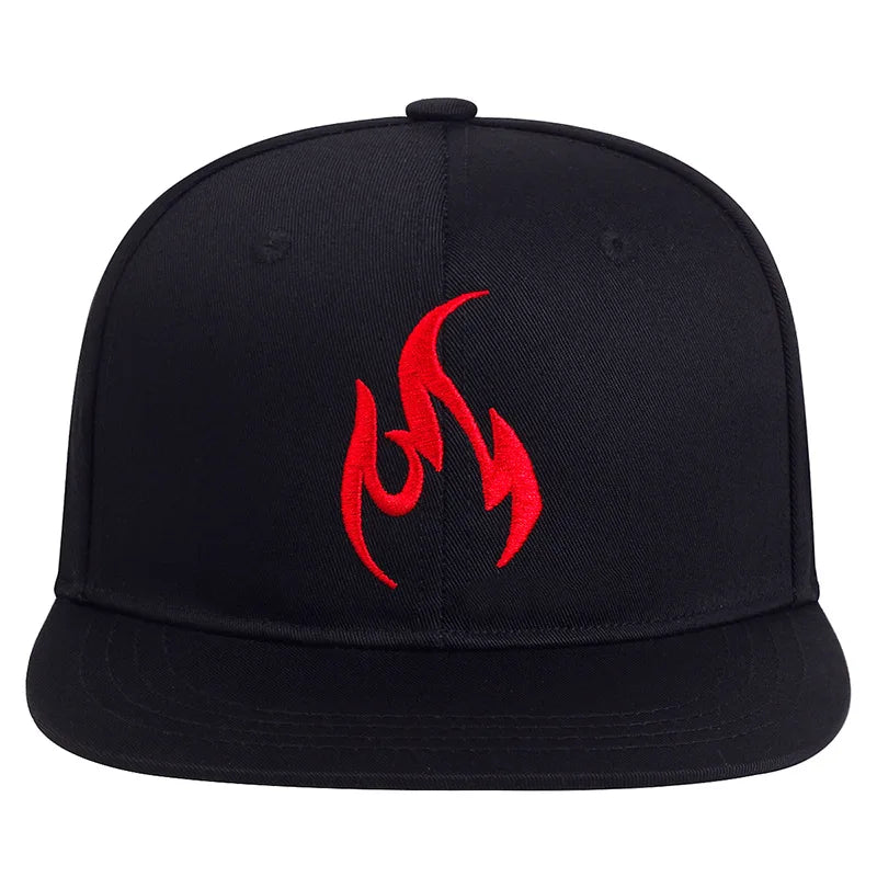 Unisex Street Dance Honour Streetwear Fire Flame Snapback Cap