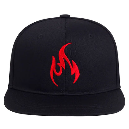 Unisex Street Dance Honour Streetwear Fire Flame Snapback Cap