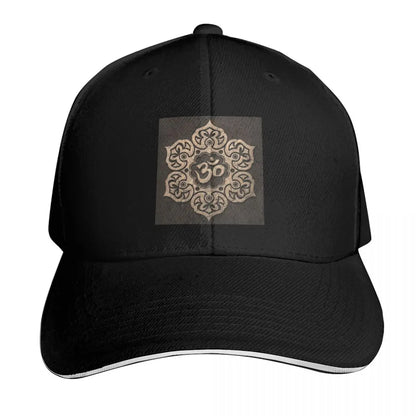 Om Yoga Lotus Flower Buddhist Lotus Meditation Cap Casual Baseball Caps