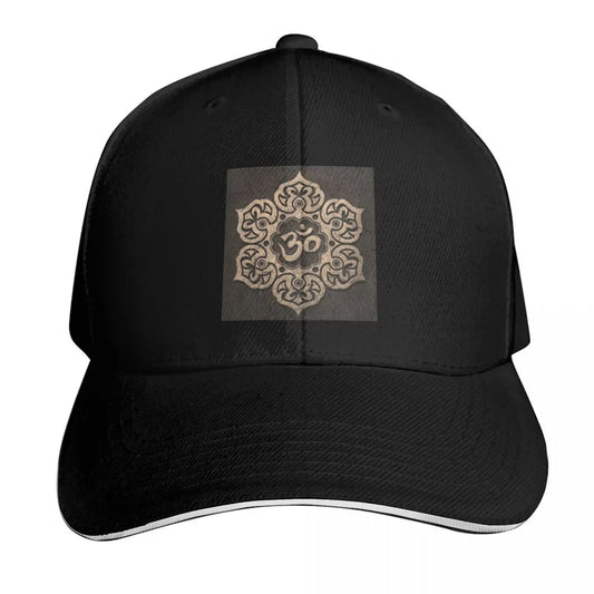 Om Yoga Lotus Flower Buddhist Lotus Meditation Cap Casual Baseball Caps
