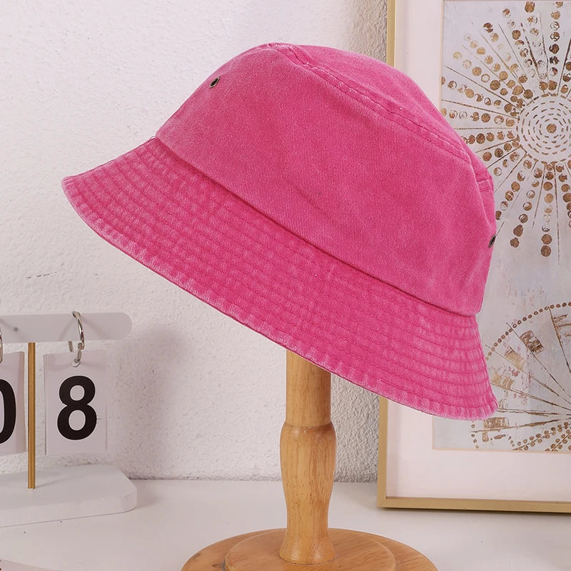 Korean Version Fashionable Rainbow-Colored Flat Eave Fisherman's Hat