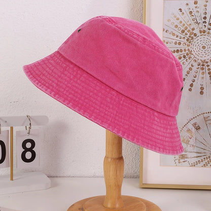 Korean Version Fashionable Rainbow-Colored Flat Eave Fisherman's Hat