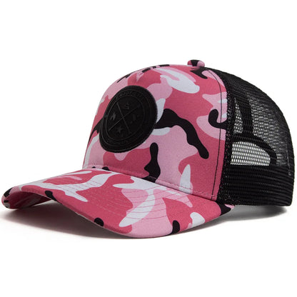 Summer Mesh Colorful camouflage Baseball Cap