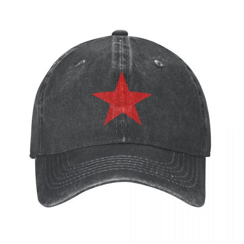 CCCP Russian Red Star Baseball Cap Vintage Distressed Denim Sun Cap For Men Women