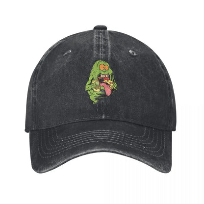 Ghostbuster Slimer & Pizza Denim Hat Baseball Cap