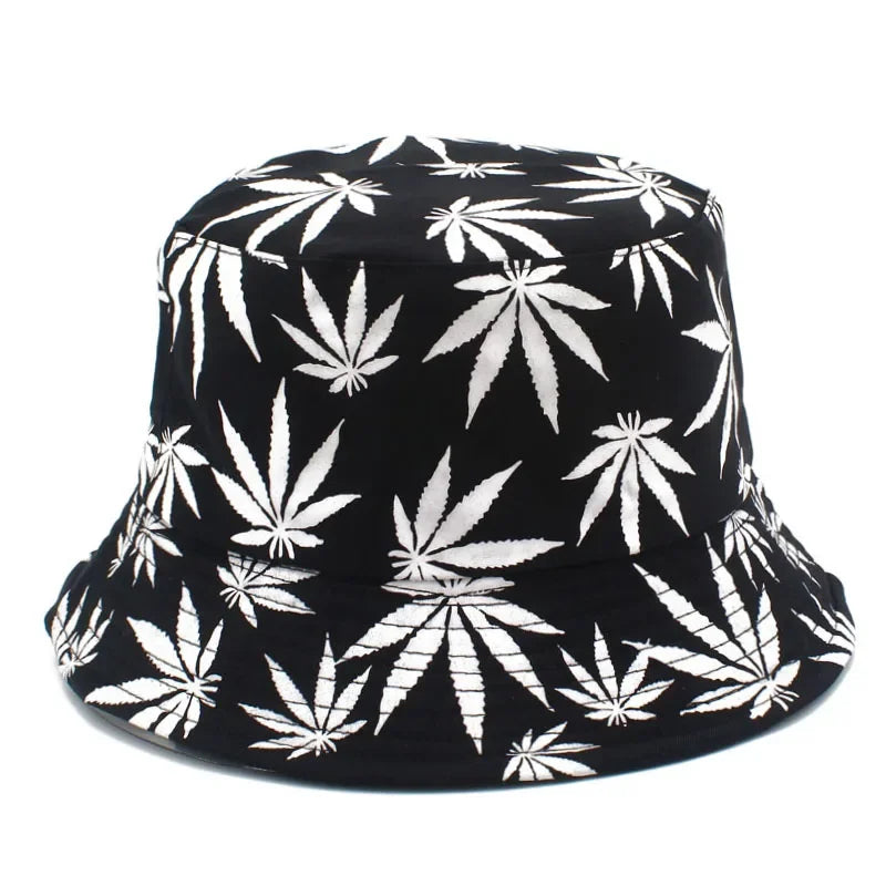 Hats Outdoor Fishman Cap Wide Brim Beach Panama Maple Leaves Sun Caps Men Women Bucket Hat