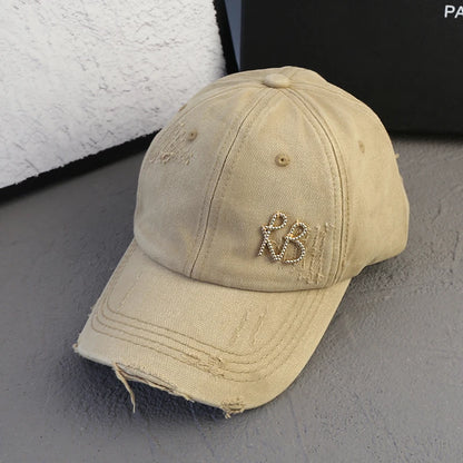 Baseball Cap Design American Youth Personalized Water Washed Punched Fashion
