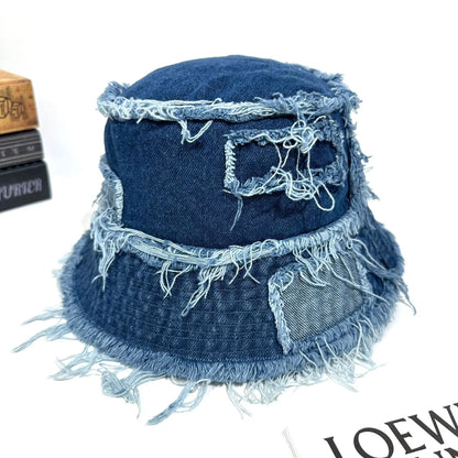 New Autumn Washed Denim Bucket Hat