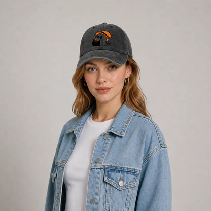Ghost with Umbrella Graphic Baseball Cap