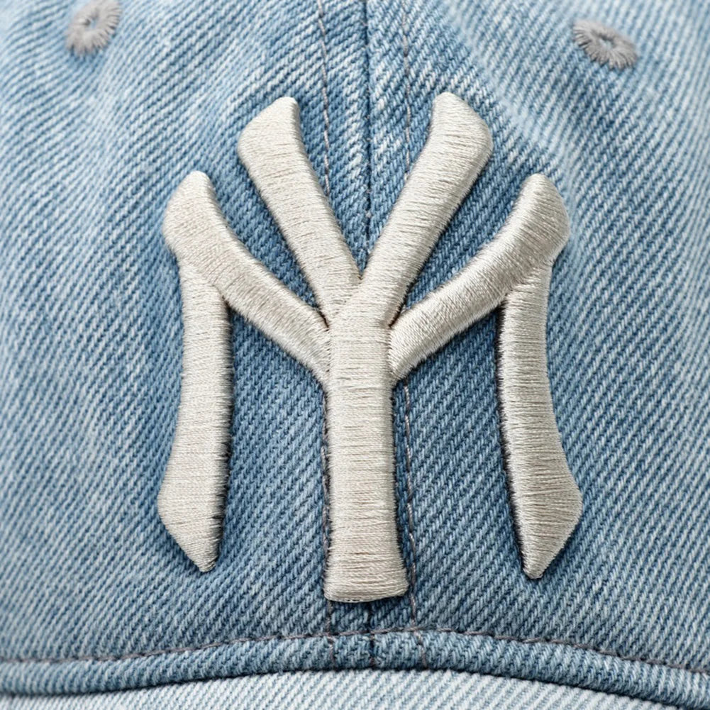 High Quality MY Embroidered Washed Denim Baseball Cap for Men Women