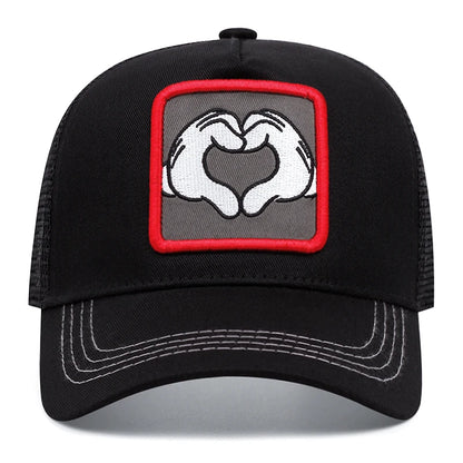 Palm To Heart Ratio Cartoon Baseball Cap Women Men