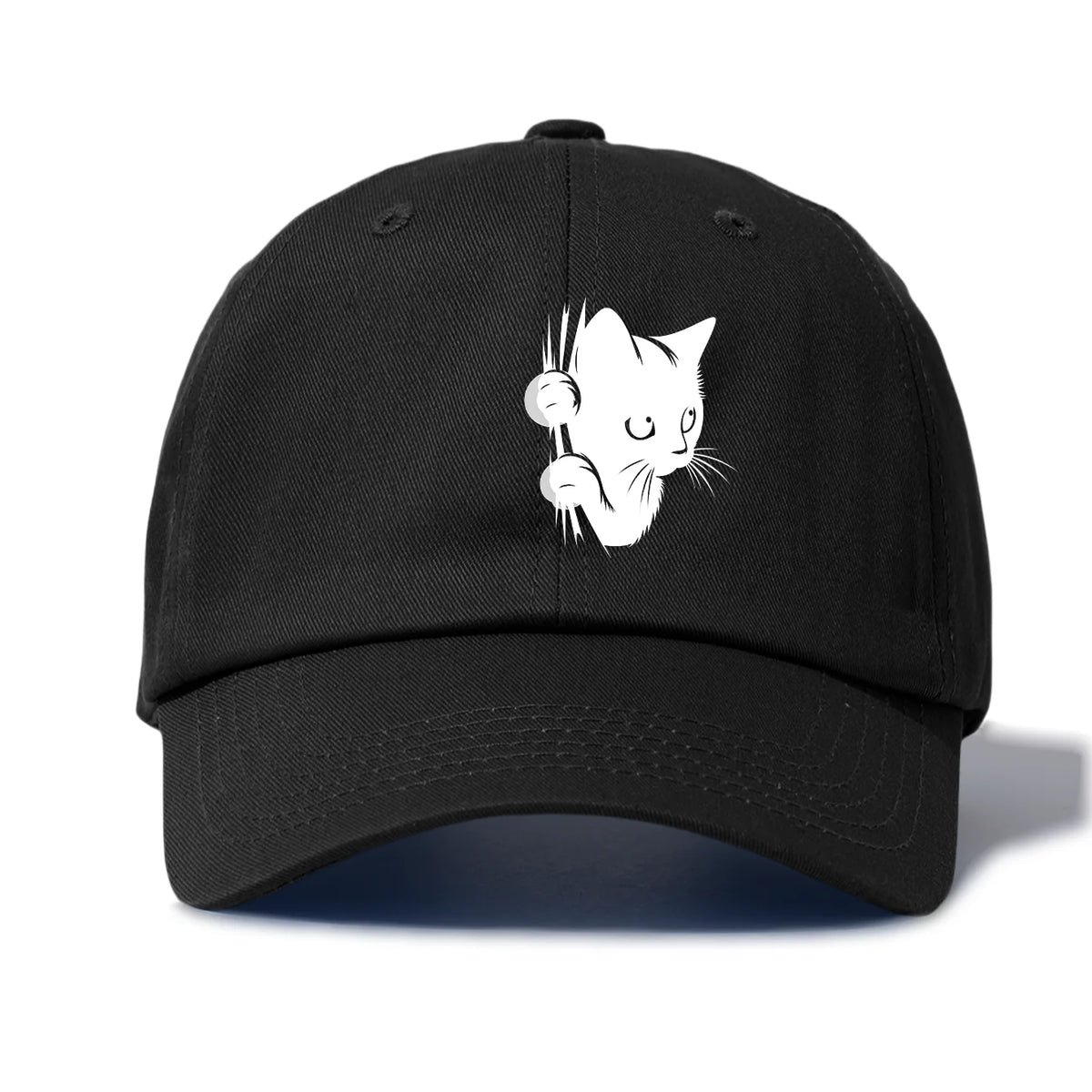 Peeking Black Cat Baseball Cap