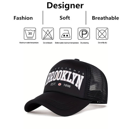 Unisex BROOKLYN Printing Baseball Net Caps Spring And Summer