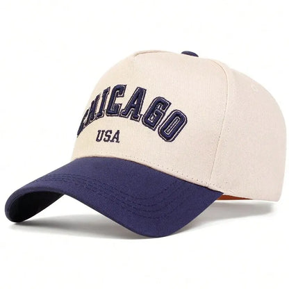 Unisex CHICAGO Letter Embroidery Baseball Caps Spring And Autumn