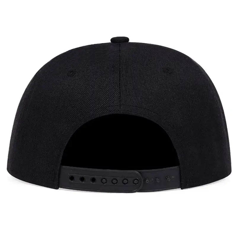 Fashion Snapback Caps Black Adjustable Hip Hop Hat For Men Women