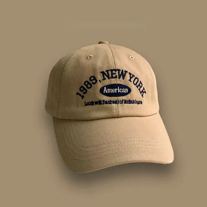 Korean Retro Baseball Hat Women's Autumn Winter Versatile Ins Street Letter