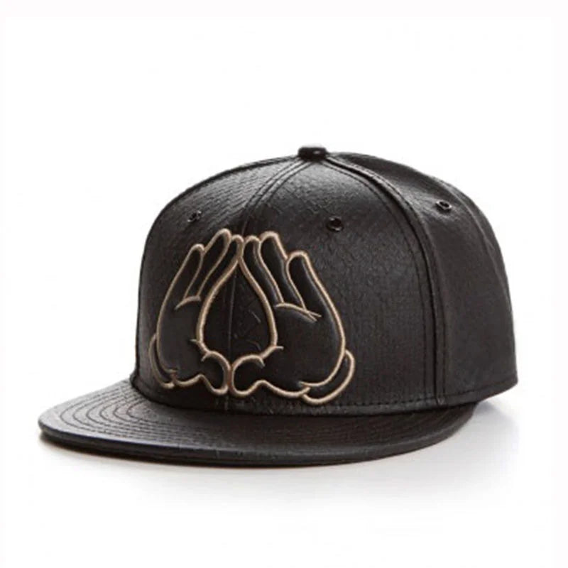 Fashion Brand Leather Cap Snapback Caps for Men Women