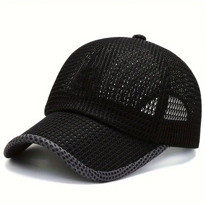 Men's Solid Color Mesh Breathable Baseball Cap