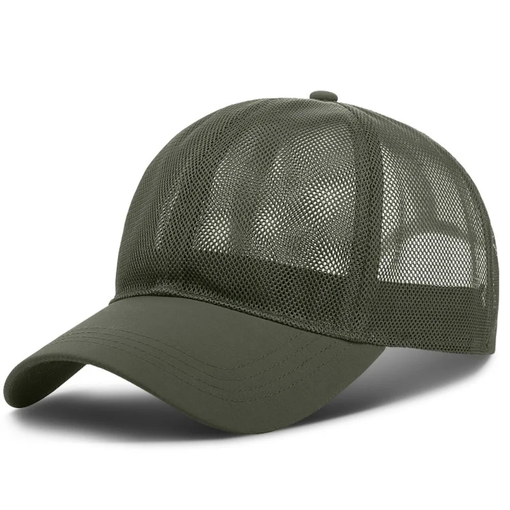 Full Mesh Sun Protection Caps Adjustable Quick Dry For Man Women