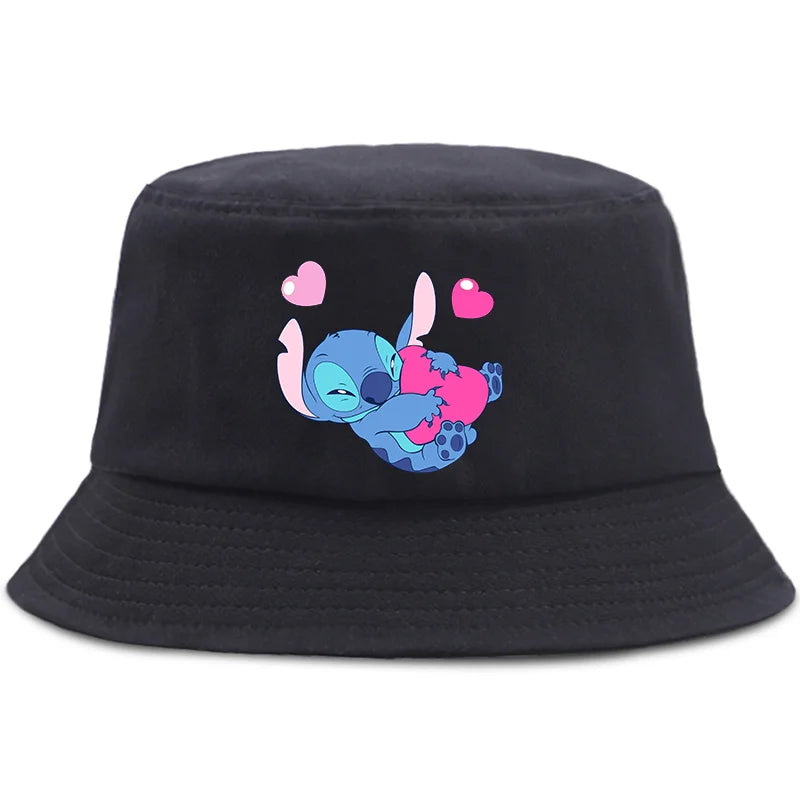 Lilo Stitch Parent-child Bucket Hat Summer Panama Bucket Cap Women Men