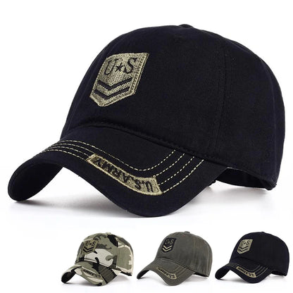 Unisex US Letter Embroidery Baseball Caps Sunscreen Hat Sports Cap