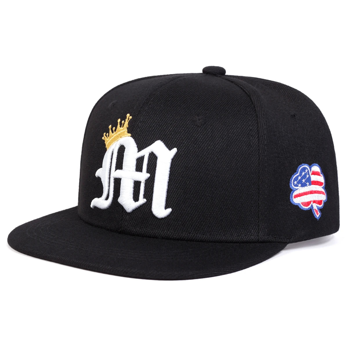 Unisex Letter M Crown Embroidery Hip Hop