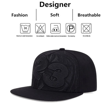 Unisex 23 Basketball Letter Embroidery Hip-Hop Hats Snapback Caps Baseball Caps Sunscreen Hat