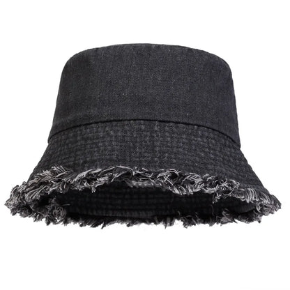 Neutral Denim Bucket Hat Sun Protection Caps