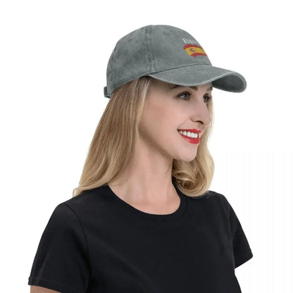 Espana Spanish Flag Vintage Graphic - Spain Lovers Tourists Souvenir Cool National Gift Young Gift A Baseball Cap