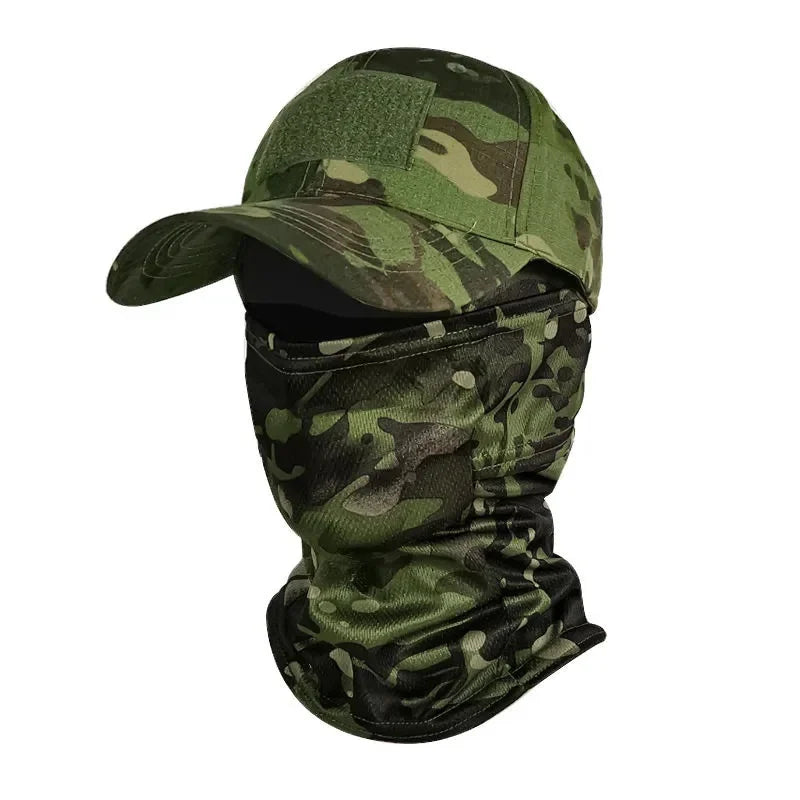 Camo Baseball Caps Camouflage Balaclava Hat Outdoor Fishing Hiking Hunting