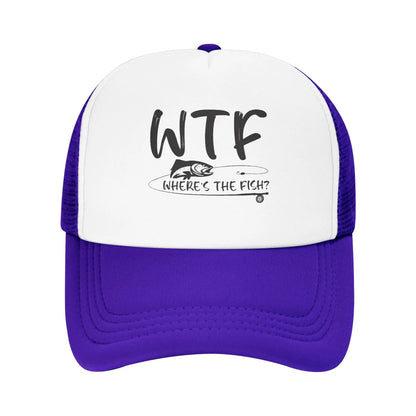 WTF Where's The Fish Print Baseball Cap For Men Women