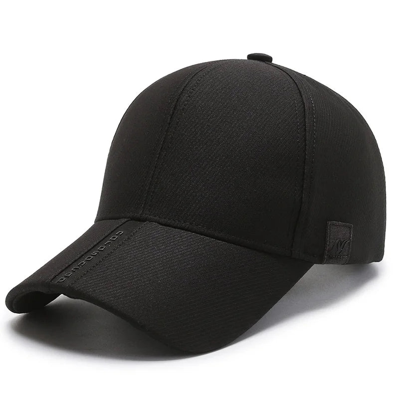 New Black Baseball Caps For Men Women Sunhat Solid Letter Sunscreen Cap