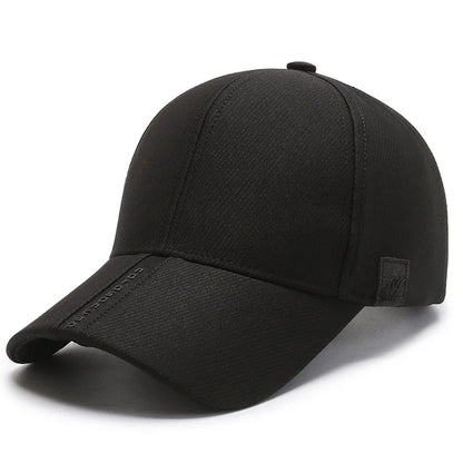 New Black Baseball Caps For Men Women Sunhat Solid Letter Sunscreen Cap