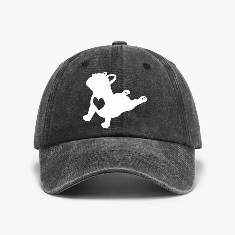French Bulldog Yoga Baseball Cap