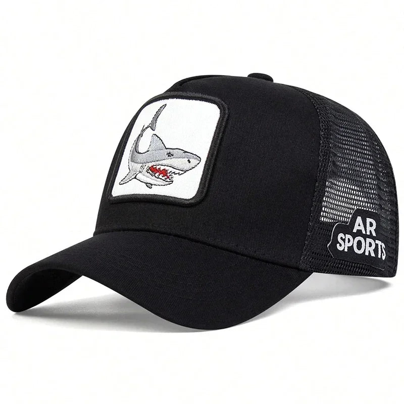 Unisex Shark Patch Embroidery Baseball Caps