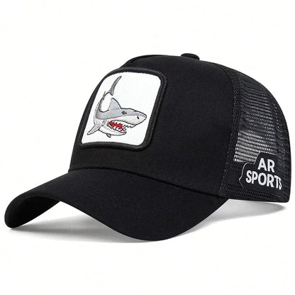 Unisex Shark Patch Embroidery Baseball Caps
