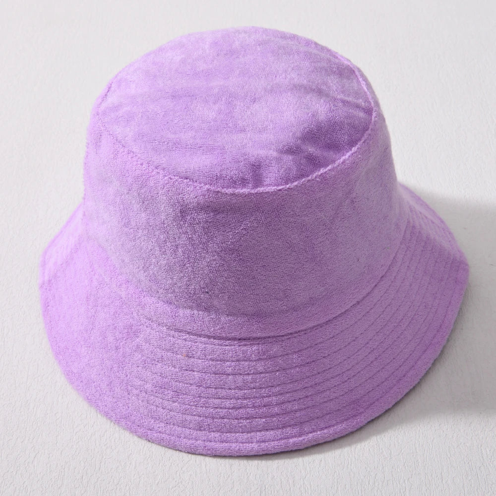 Simple Terry Cloth Towel Bucket Hat