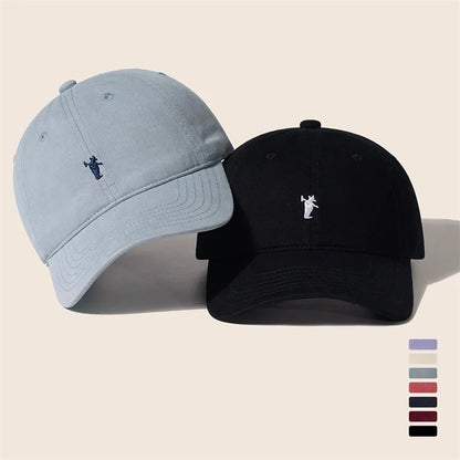 Unisex Summer Baseball Cap Cotton Hats Simple Farmer Embroidery Cap Casual Sunshade Caps
