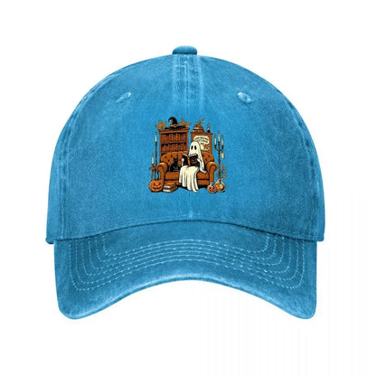 Ghost Library Vintage Washed Denim Baseball Cap