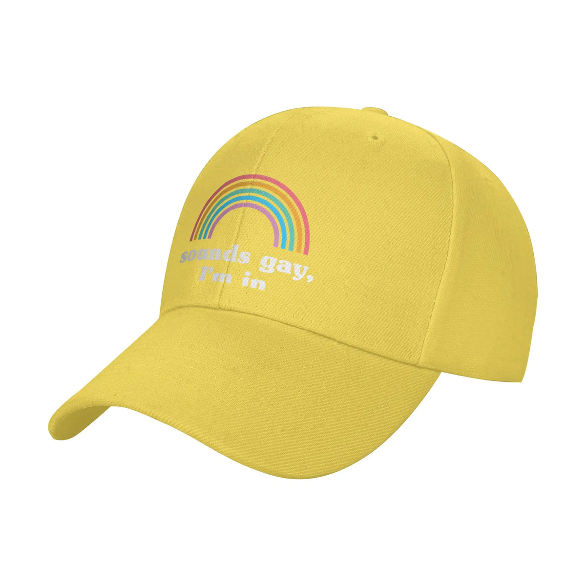 Fashion Sounds Gay I'm In LGBT Pride Rainbow Racerback Curved Brim Baseball Cap