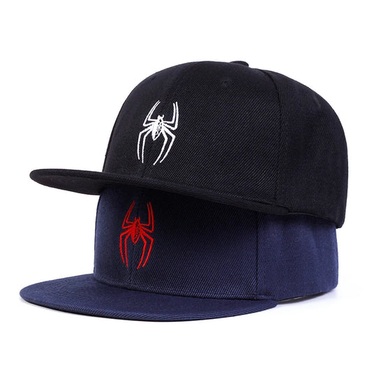 Children Spider Embroidery Hip-hop Hats